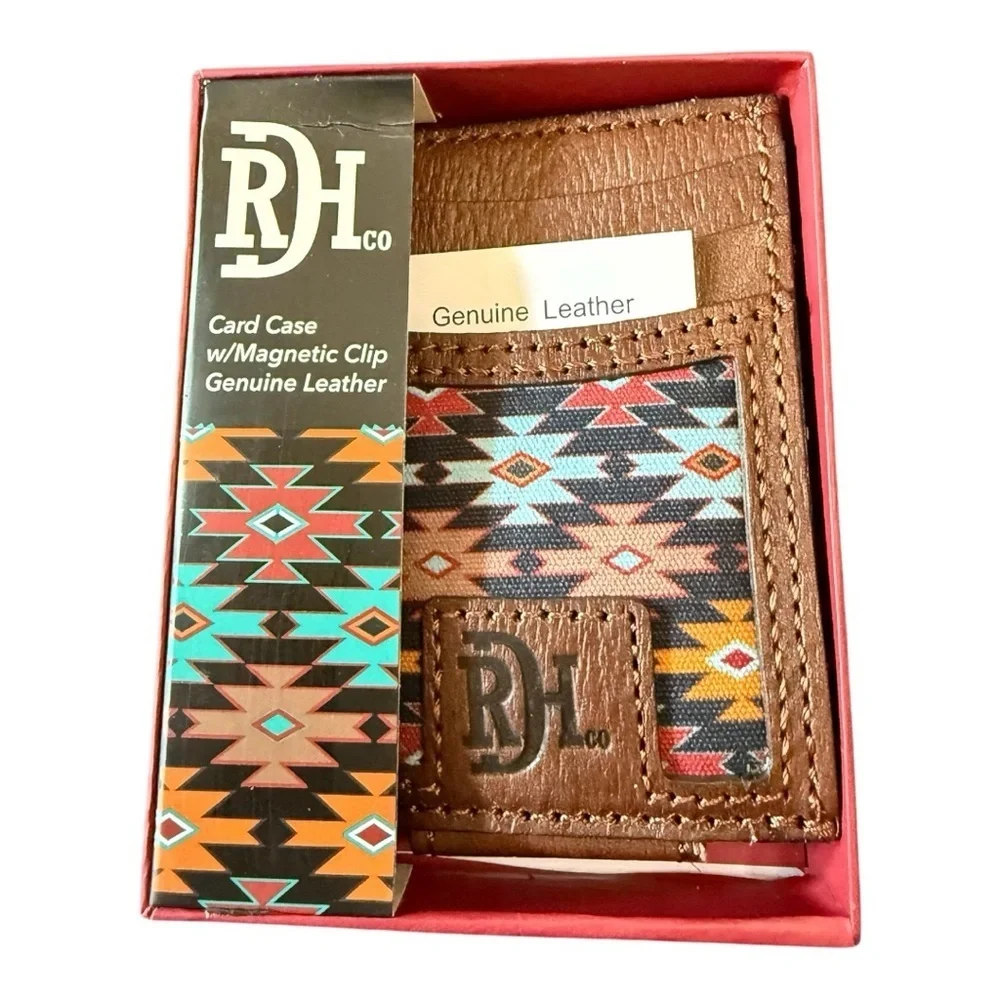 Red Dirt Hat Co. Card Case w/ Magnetic Clip – Genuine Leather